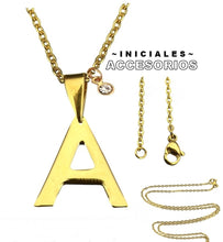 Cargar imagen en el visor de la galería, Collar Iniciales (A-Z) - Dorado