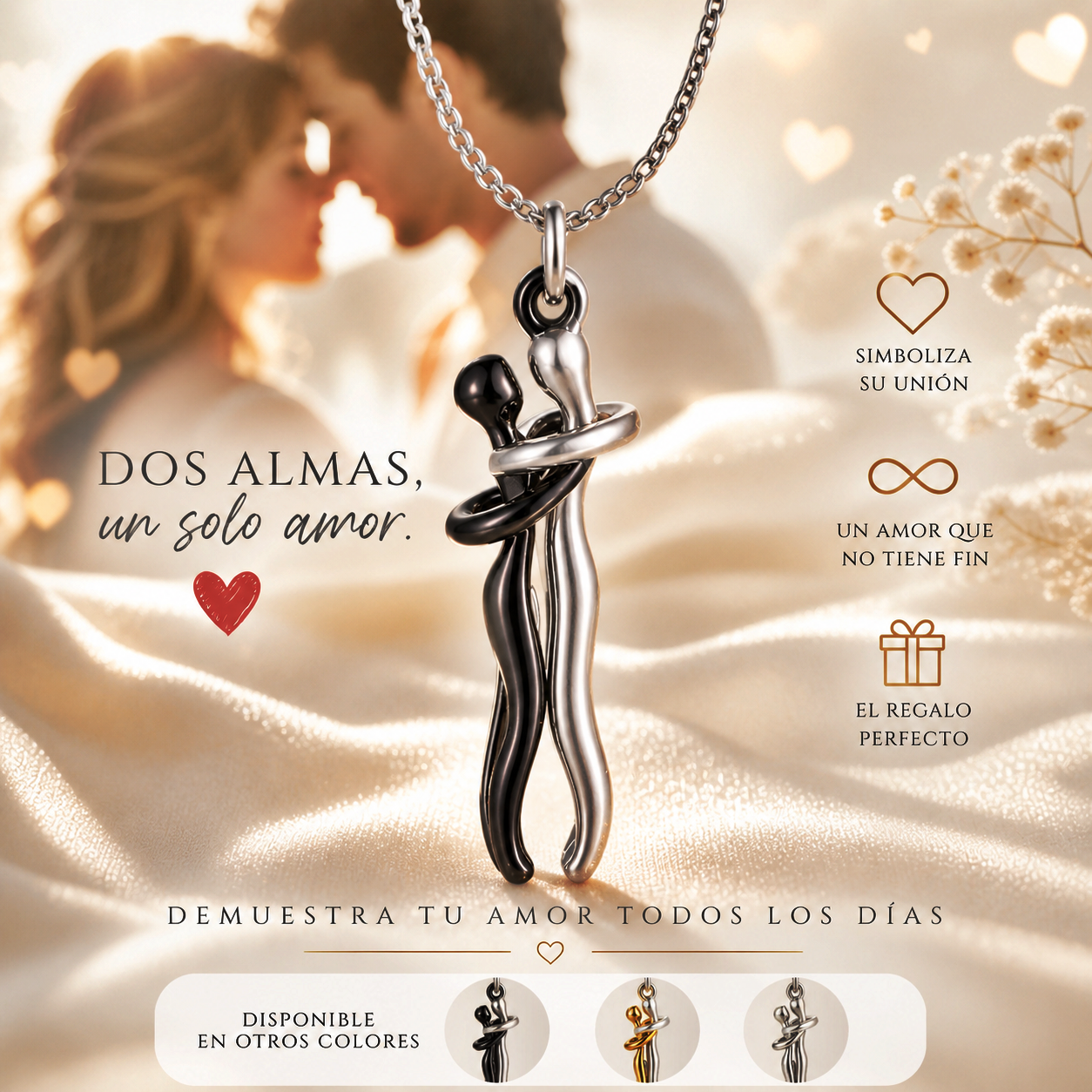 Collar Parejas Abrazo Amor