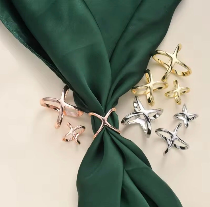 Broche de metal para pañuelo