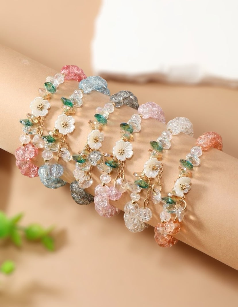 Pulsera Flor Blanca